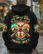 BLISSCORNERS WE SHOOT DEER AND THEN DRINK BEER ALL OVER PRINT
