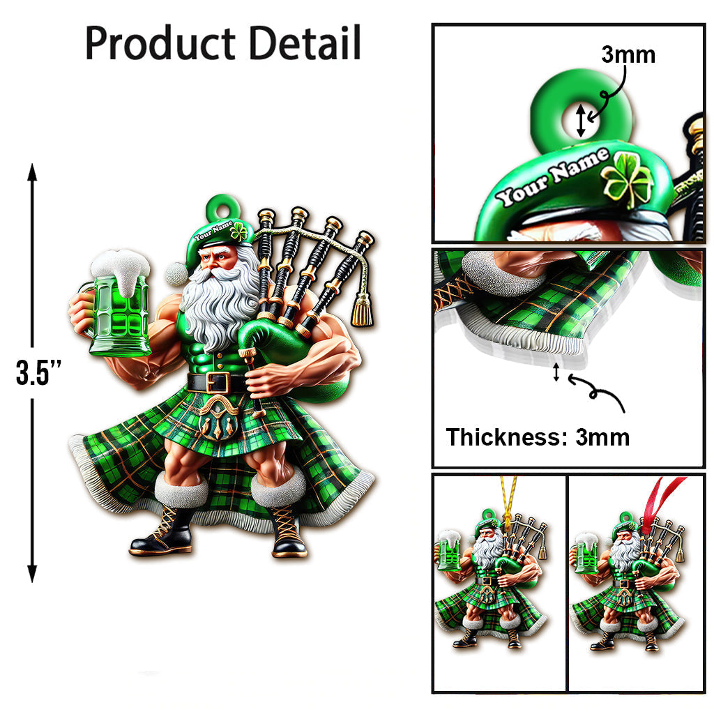 Blisscorners Custom Name Scotland Ornament, Christmas Gift for Scotland Lover2D Flat LM2211