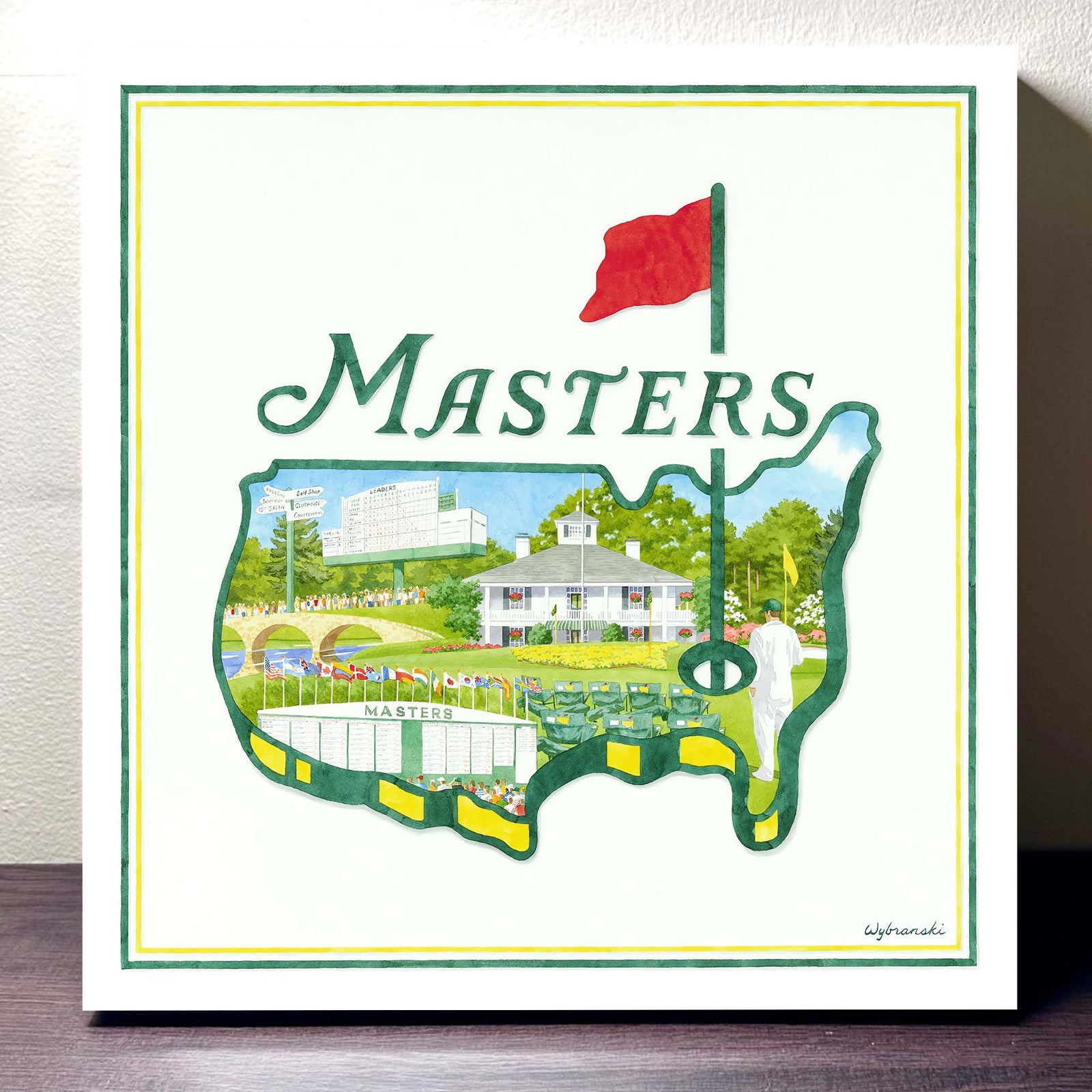 Blisscorners 2025 The Masters Experience Canvas, Augusta Golf Master, Golf Decor, Gifts For Golf Lovers LM2611