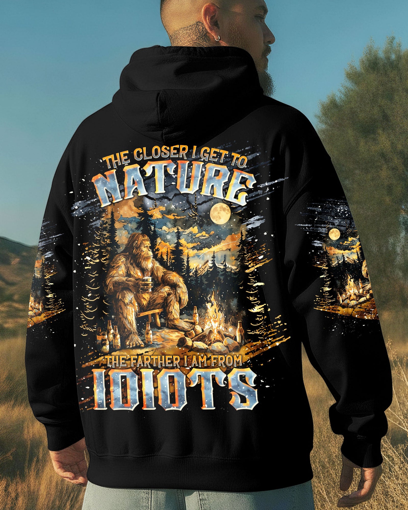 BLISSCORNERS THE CLOSER I GET TO NATURE BIGFOOT ALL OVER PRINT