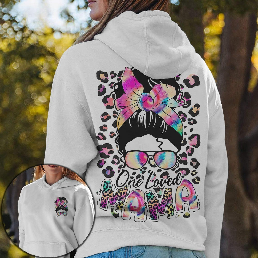 BLISSCORNERS ONE LOVED MAMA TIE DYE WHITE 2D