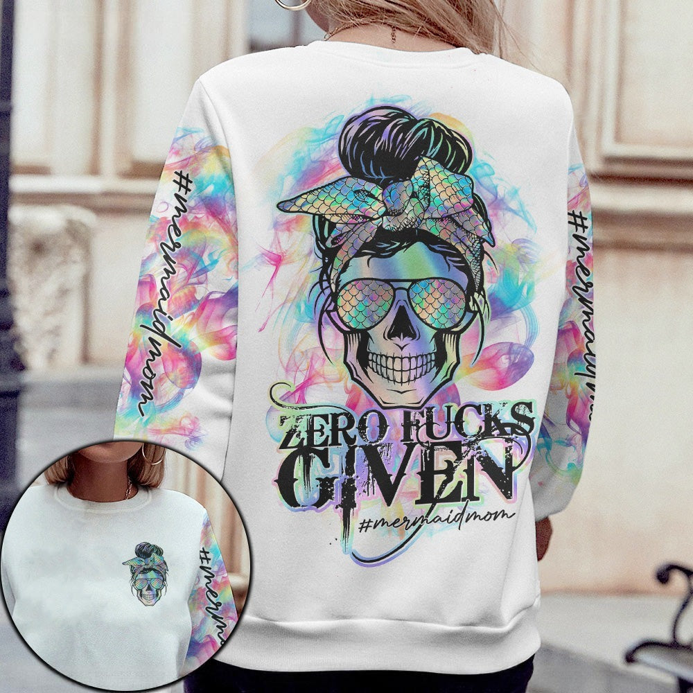 BLISSCORNERS MERMAID MOM COLORFUL SMOKE ALL OVER PRINT