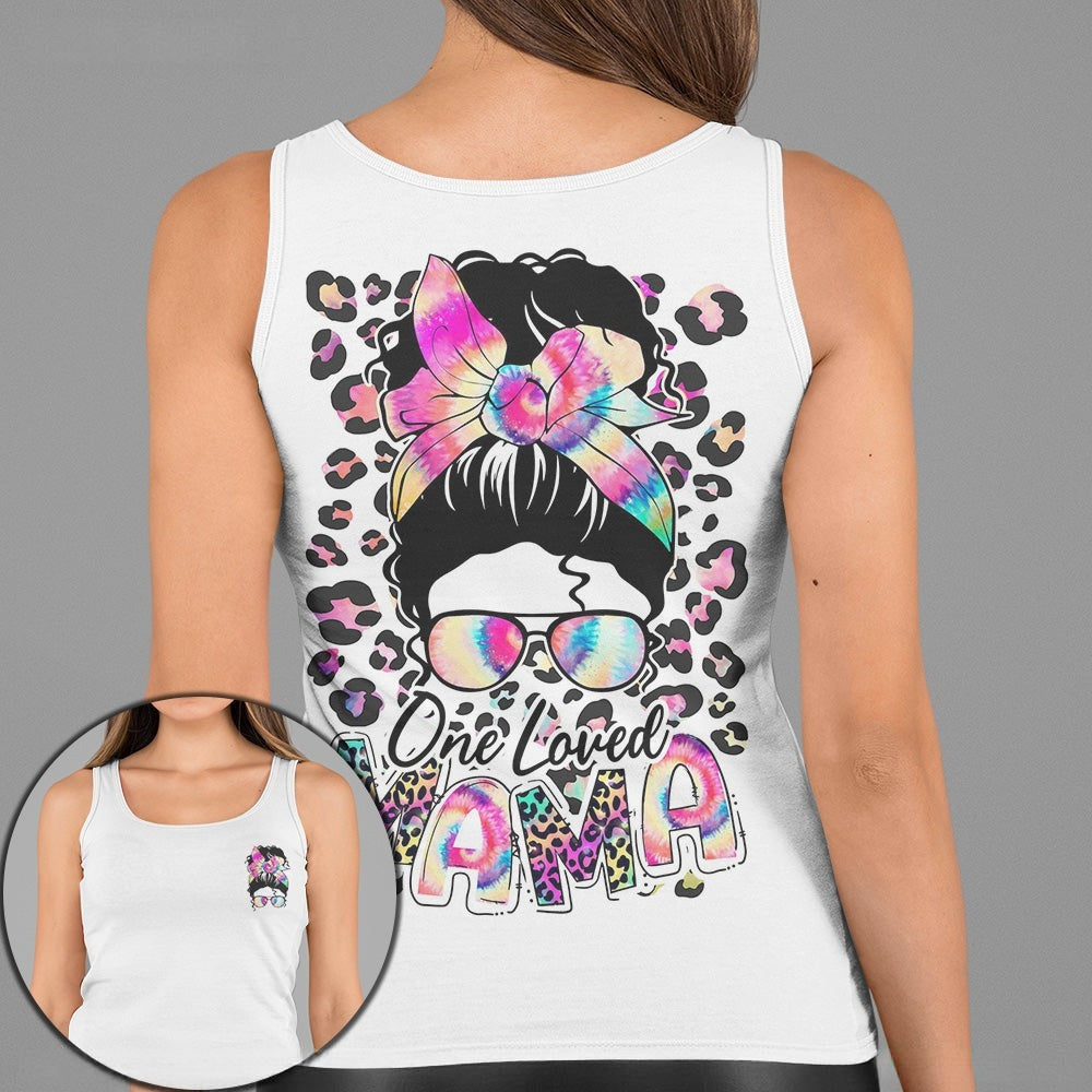 BLISSCORNERS ONE LOVED MAMA TIE DYE WHITE 2D