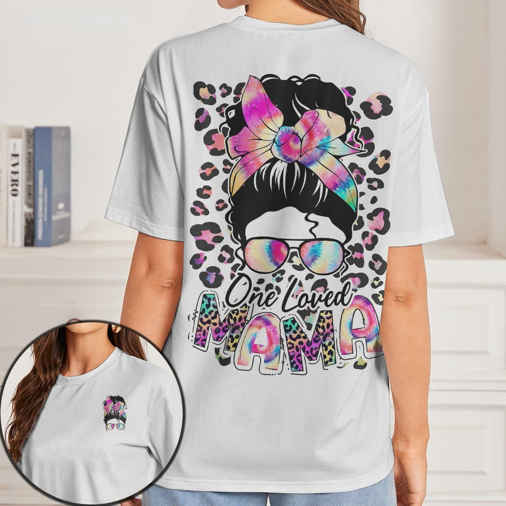 BLISSCORNERS ONE LOVED MAMA TIE DYE WHITE 2D
