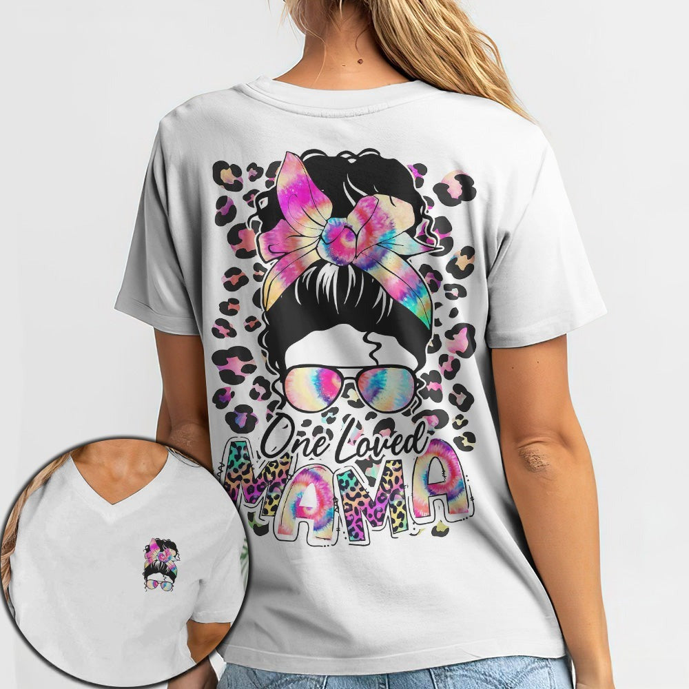BLISSCORNERS ONE LOVED MAMA TIE DYE WHITE 2D