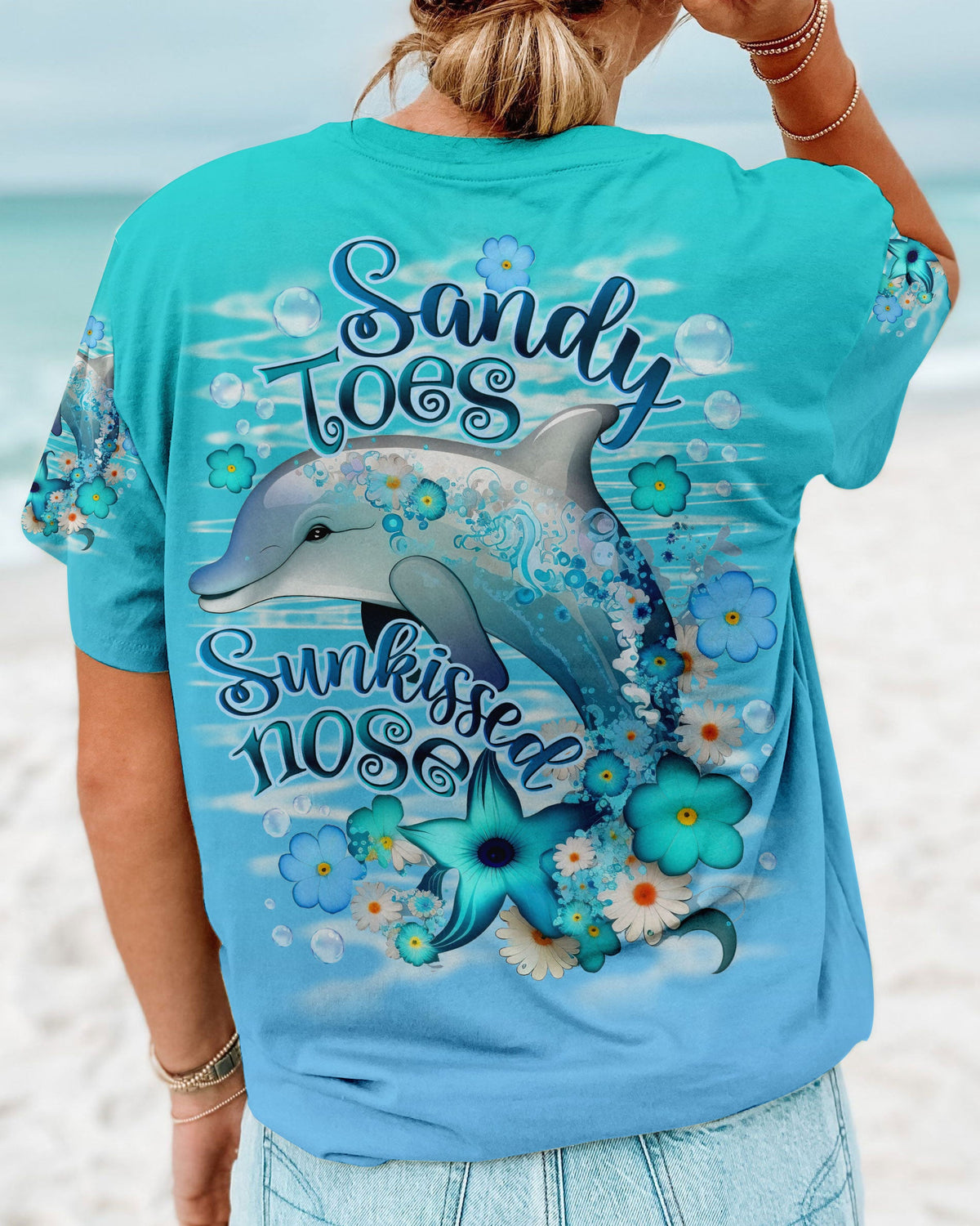 BLISSCORNERS SANDY TOES SUNKISSED NOSE DOLPHIN ALL OVER PRINT