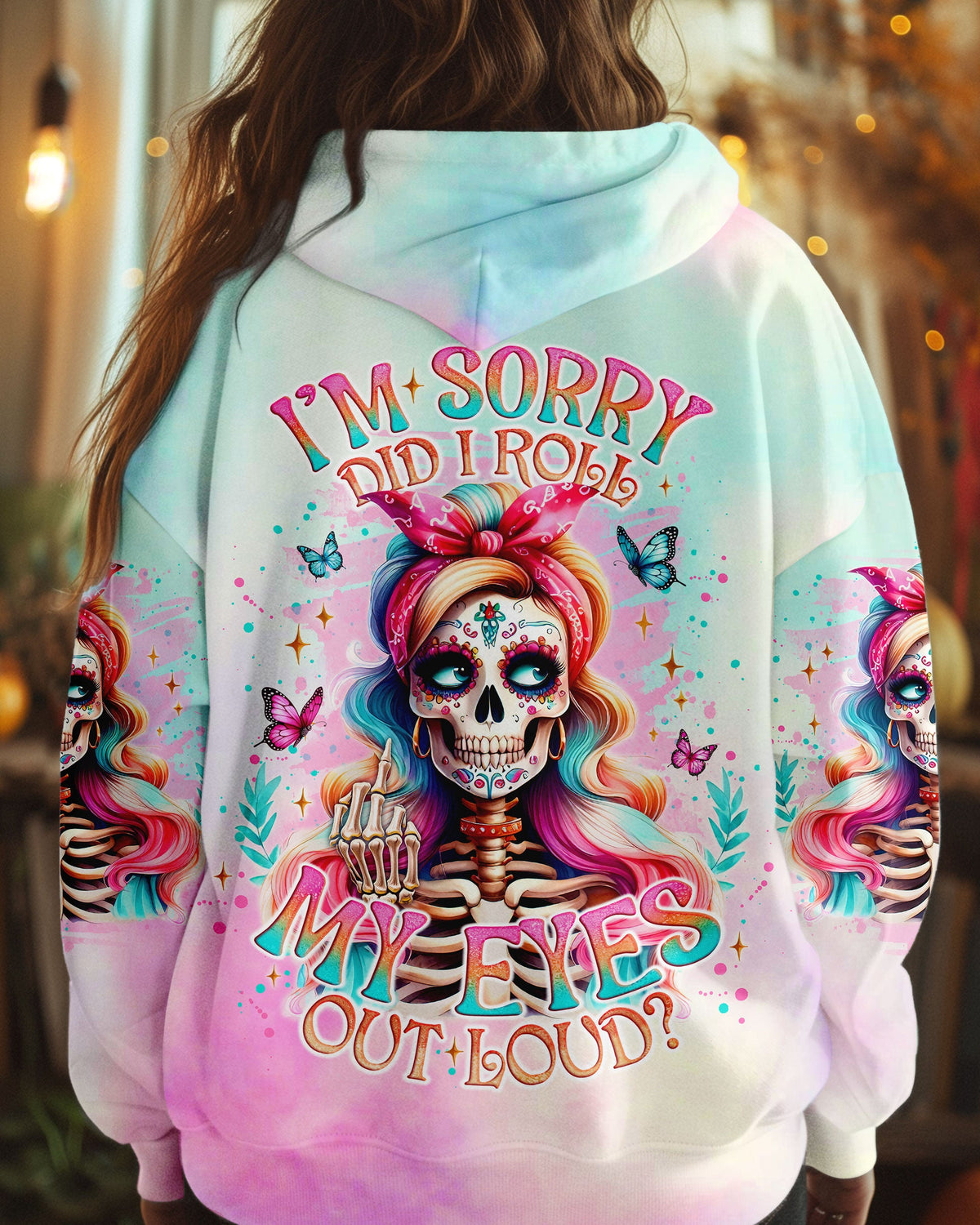 BLISSCORNERS DID I ROLL MY EYES OUT LOUD MESSY BUN ALL OVER PRINT