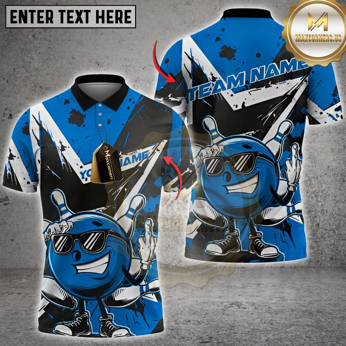 Blisscorners Victory Bowling Ball Multicolor Customized Name, Team Name 3D Shirts