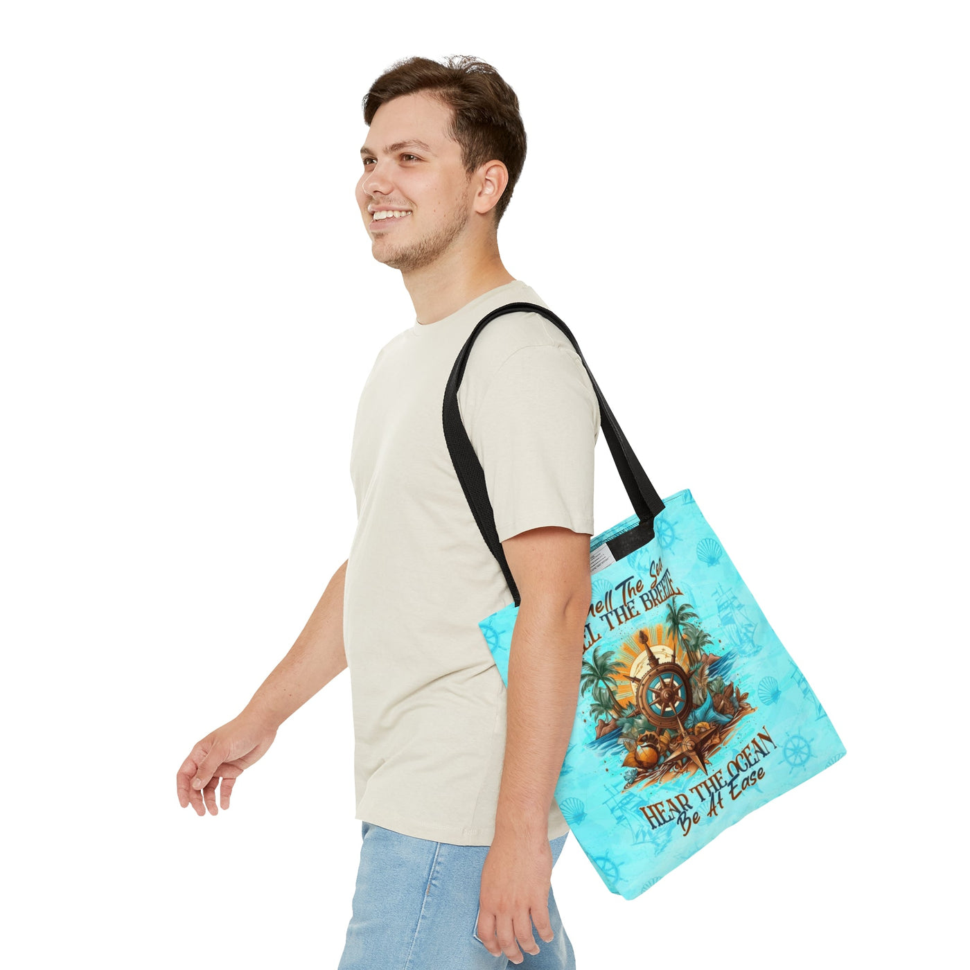 BLISSCORNERS SMELL THE SEA FEEL THE BREEZE TOTE BAG