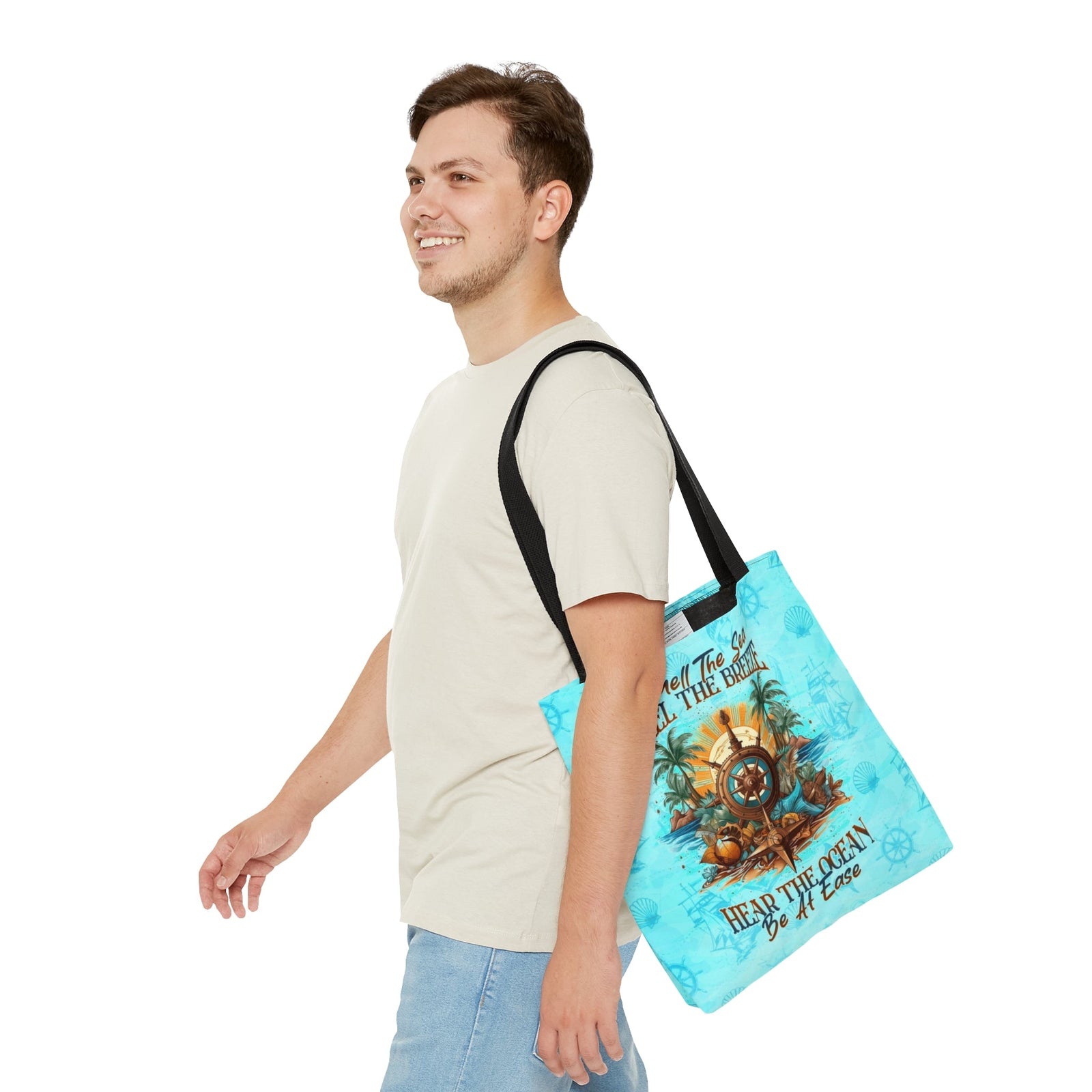 BLISSCORNERS SMELL THE SEA FEEL THE BREEZE TOTE BAG
