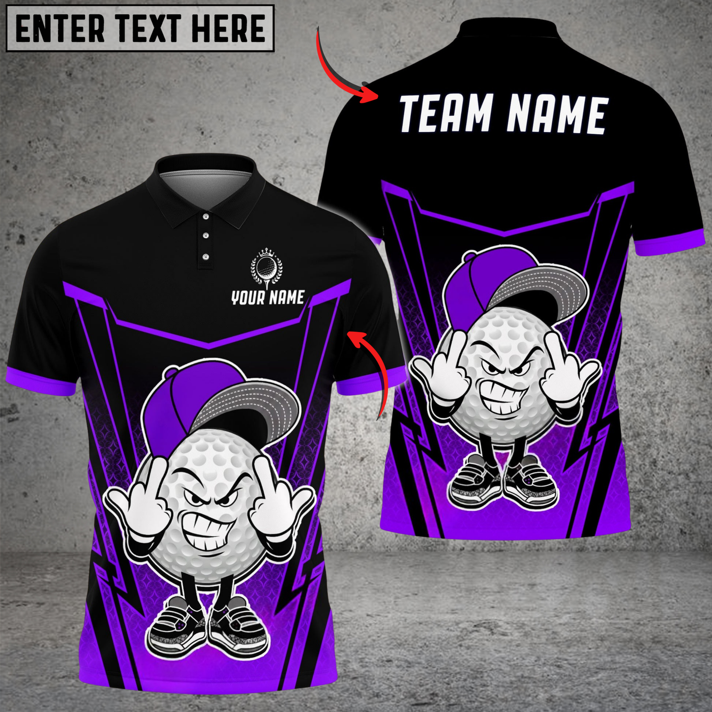 Blisscorners Urban Swing Golf Polo Shirt Customized Name, Team Name 3D Shirts