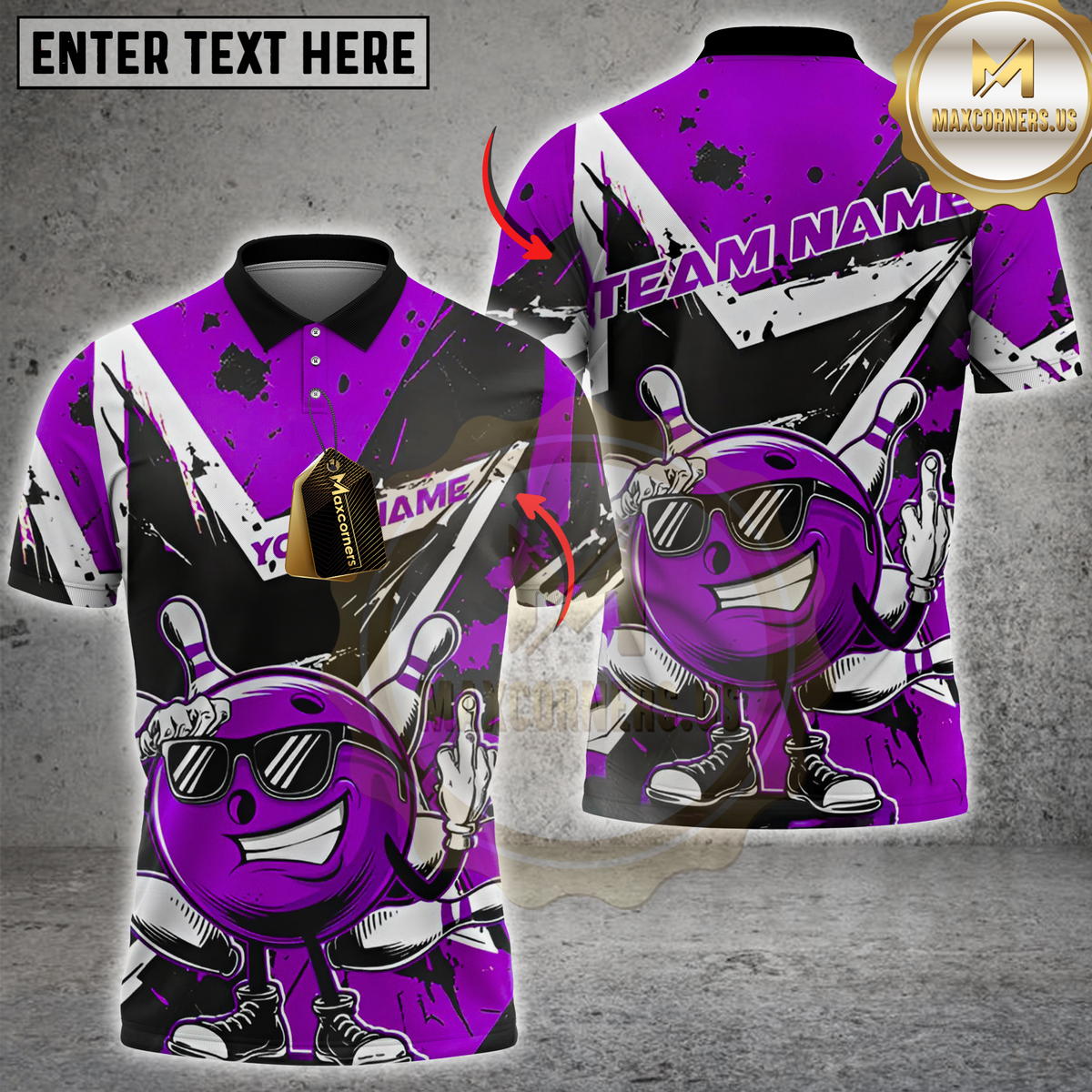 Blisscorners Victory Bowling Ball Multicolor Customized Name, Team Name 3D Shirts