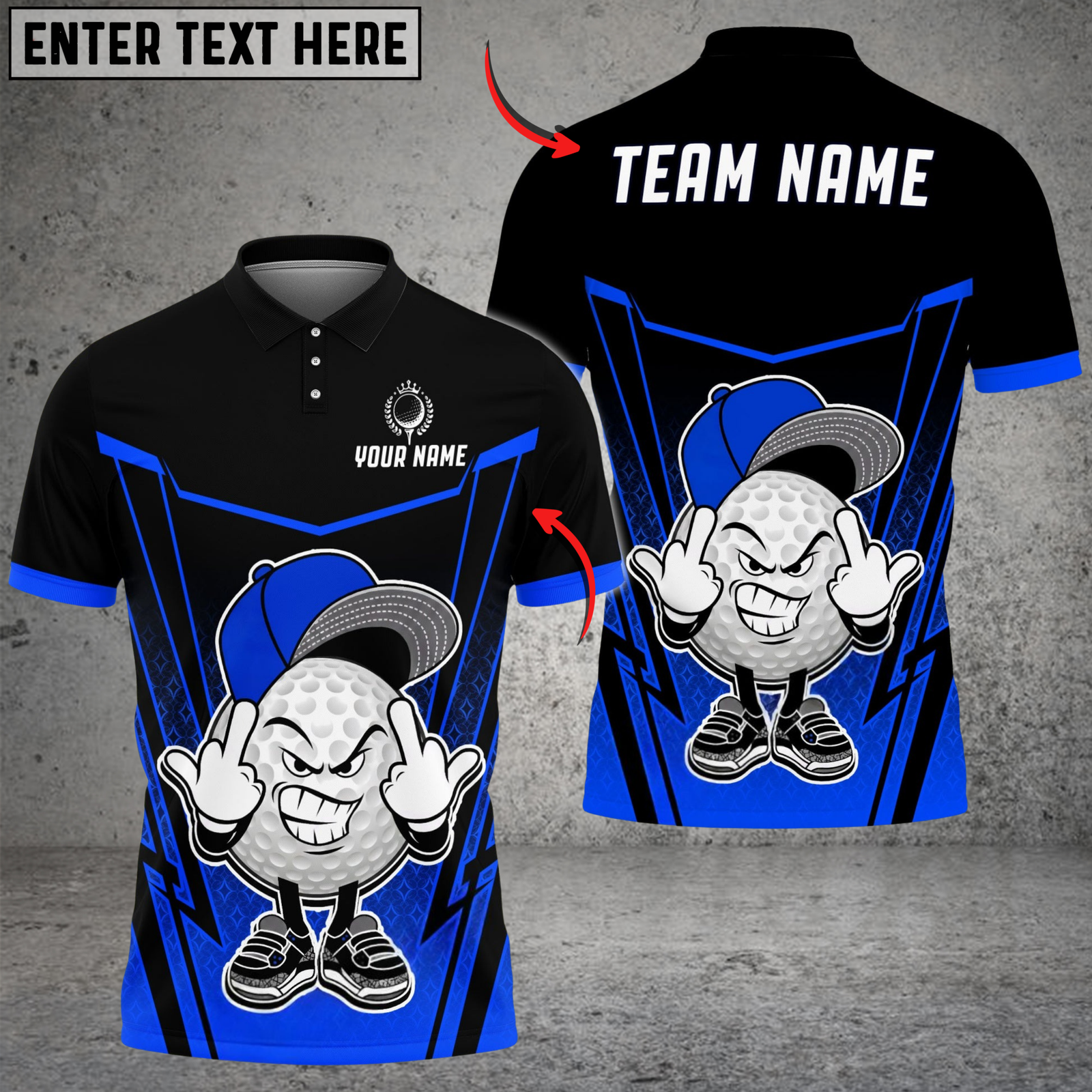 Blisscorners Urban Swing Golf Polo Shirt Customized Name, Team Name 3D Shirts