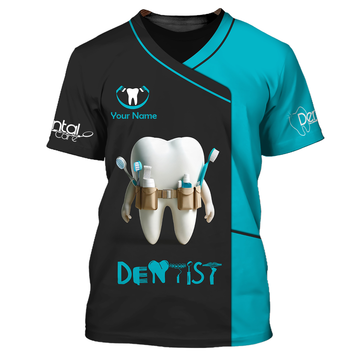 Blisscorners Custom Name Dentist Shirt, Dentist Polo Hoodie, Dental Shirt, Gift for Dentists