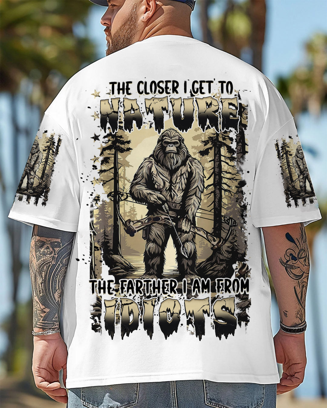 BLISSCORNERS THE CLOSER I GET TO NATURE BIGFOOT ALL OVER PRINT