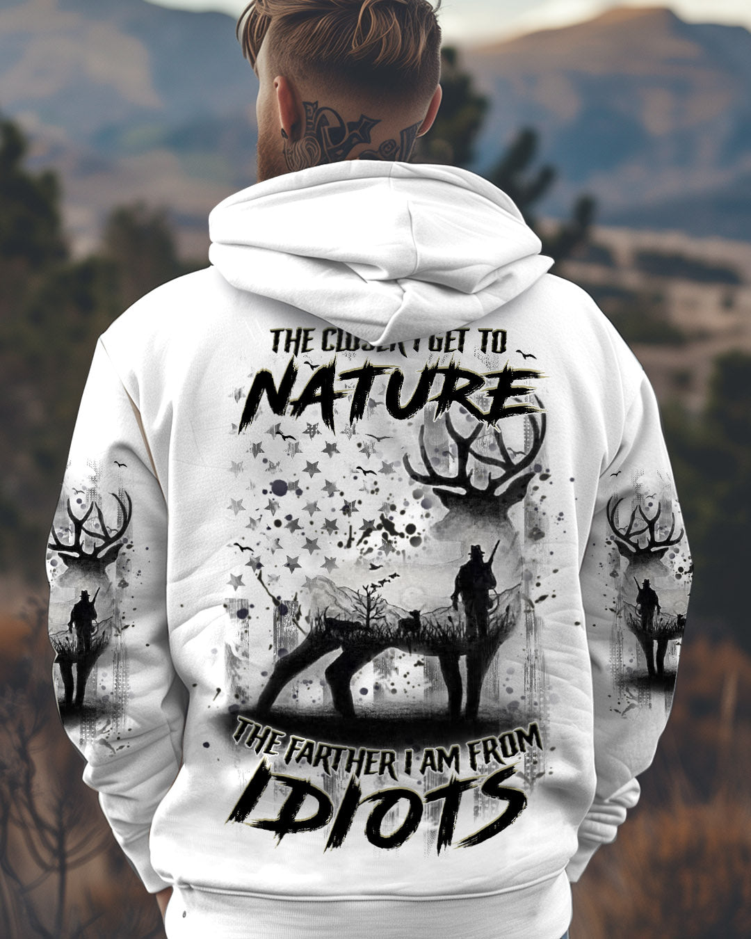 BLISSCORNERS THE CLOSER I GET TO NATURE DEER ALL OVER PRINT