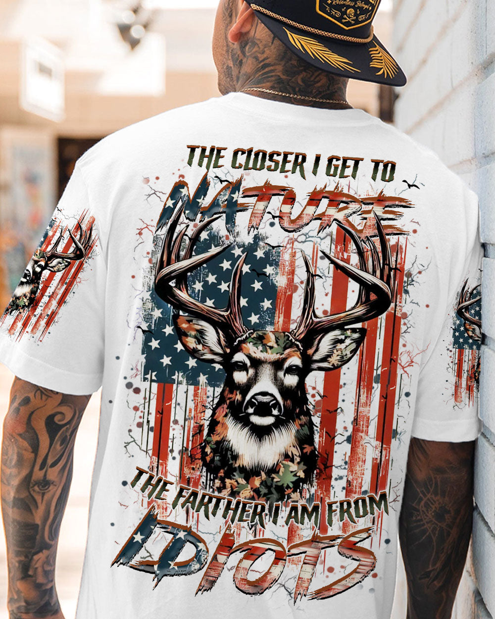 BLISSCORNERS THE CLOSER I GET TO NATURE DEER HUNTING ALL OVER PRINT