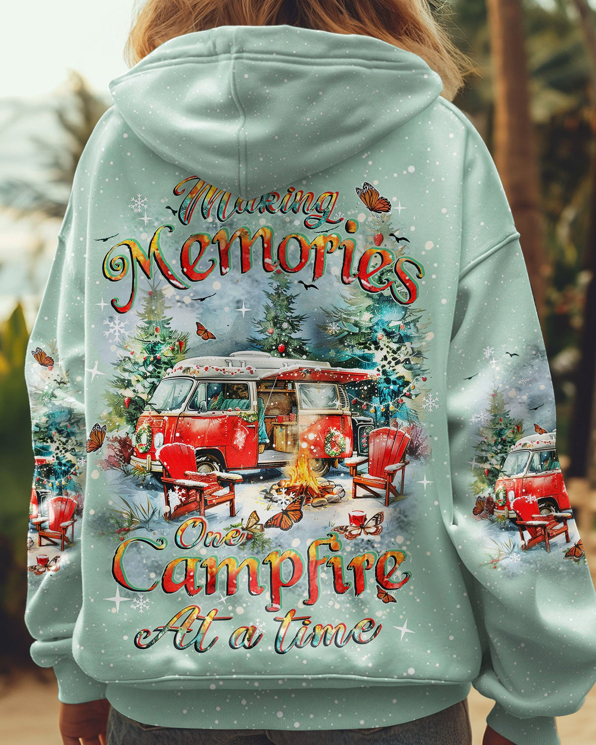 BLISSCORNERS MAKING MEMORIES ONE CAMPFIRE AT A TIME CHRISTMAS ALL OVER PRINT