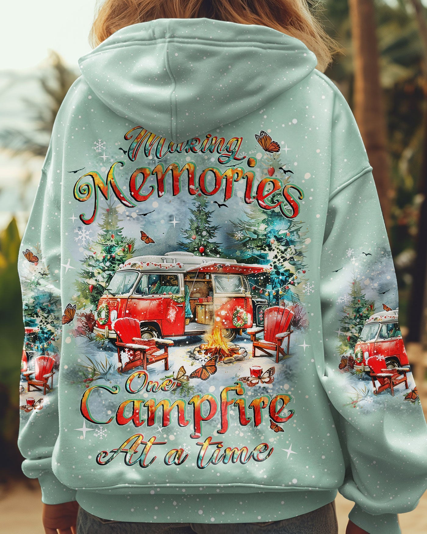 BLISSCORNERS MAKING MEMORIES ONE CAMPFIRE AT A TIME CHRISTMAS ALL OVER PRINT