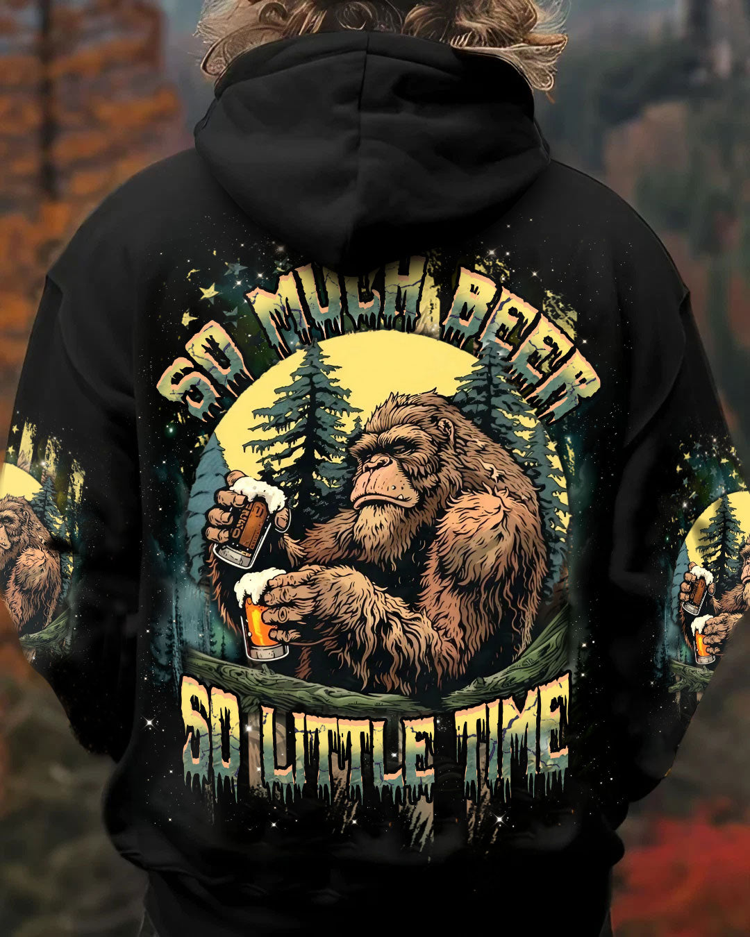 BLISSCORNERS SO MUCH BEER SO LITTLE TIME BIGFOOT ALL OVER PRINT