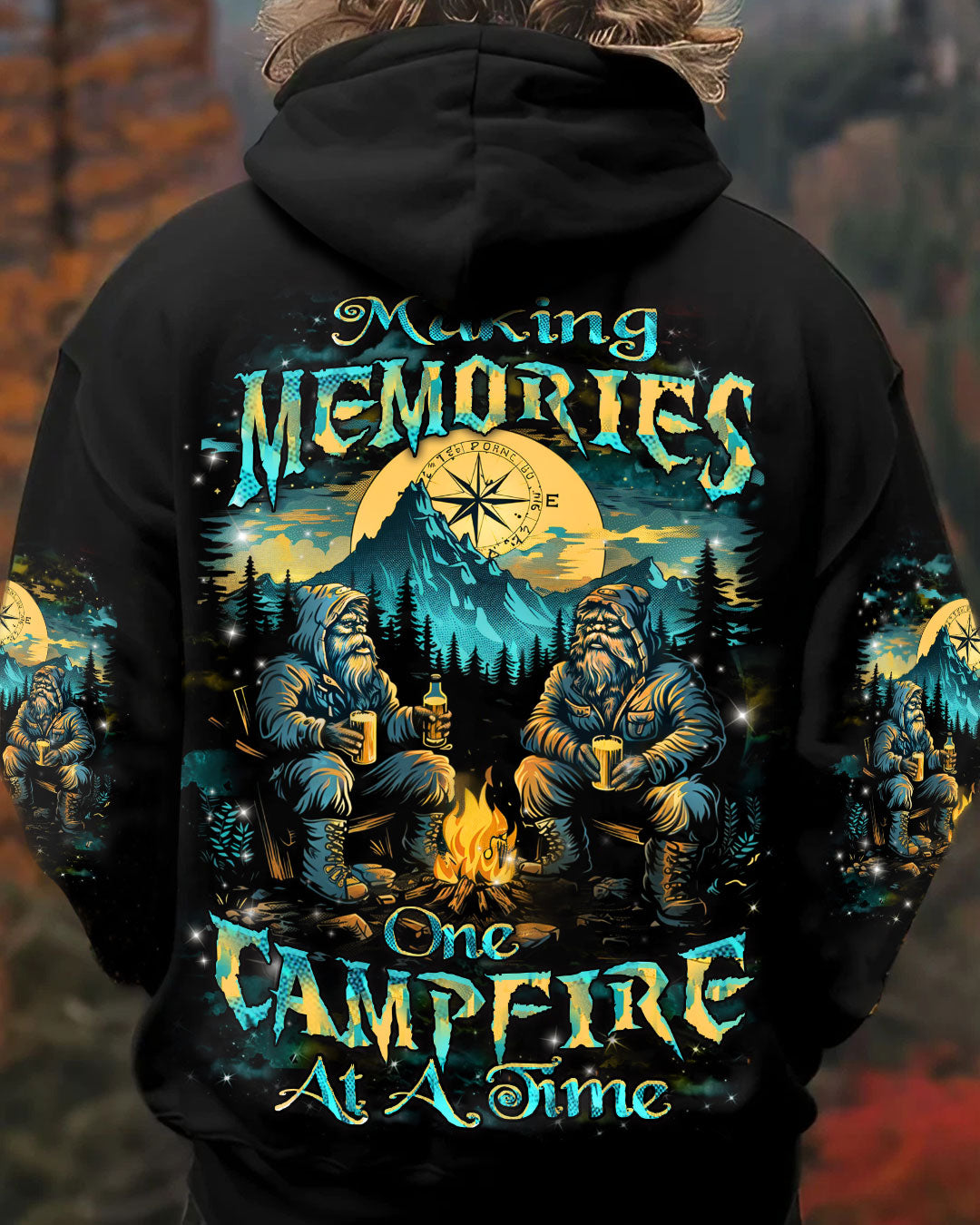 BLISSCORNERS MAKING MEMORIES ONE CAMPFIRE AT A TIME BIGFOOT ALL OVER PRINT- YHHN1112241