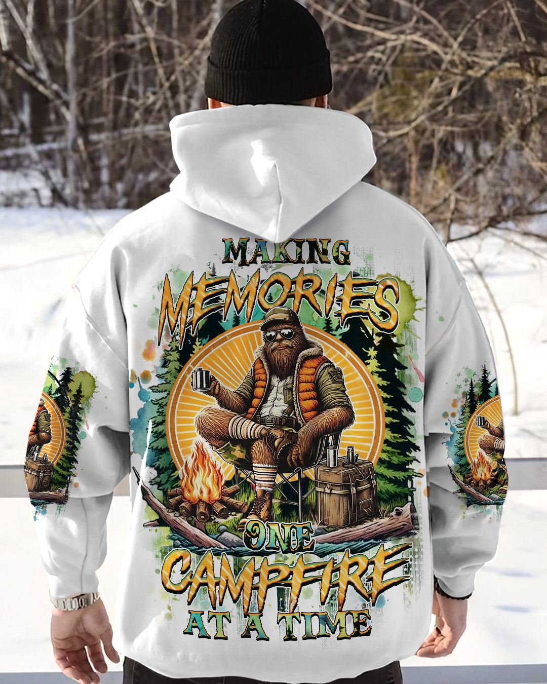 BLISSCORNERS MAKING MEMORIES ONE CAMPFIRE AT A TIME BIGFOOT ALL OVER PRINT