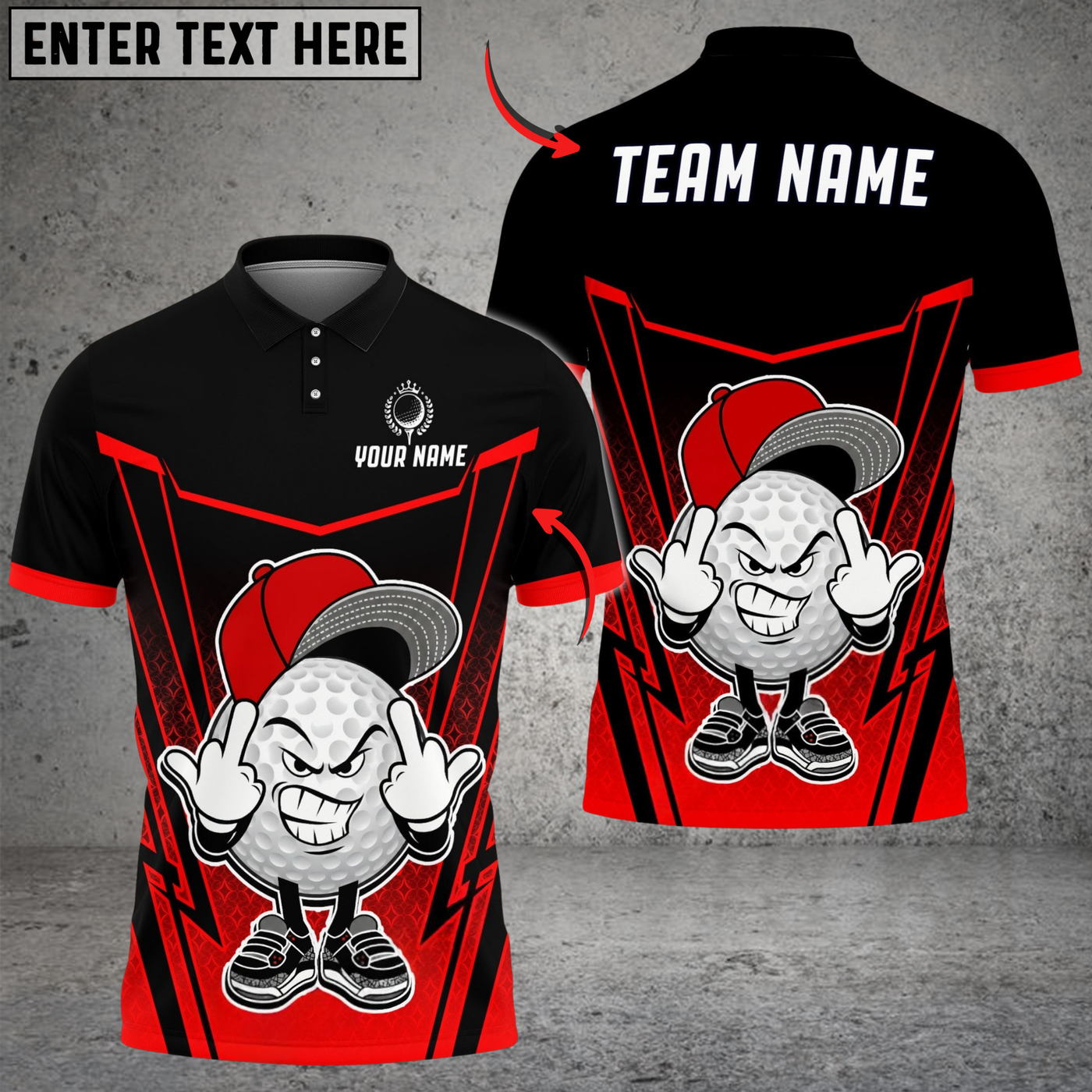 Blisscorners Urban Swing Golf Polo Shirt Customized Name, Team Name 3D Shirts