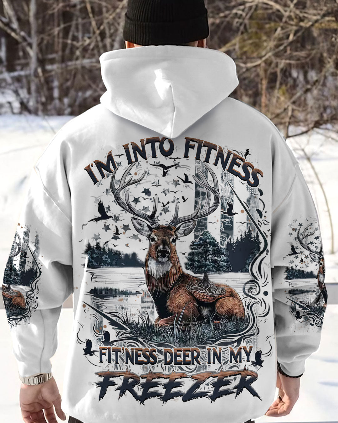 BLISSCORNERS FIT'NESS DEER IN MY FREEZER ALL OVER PRINT