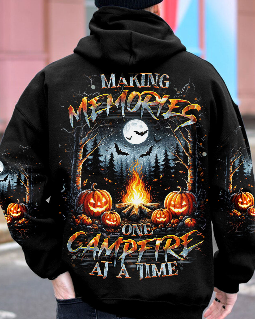 BLISSCORNERS MAKING MEMORIES ONE CAMPFIRE AT A TIME HALLOWEEN ALL OVER PRINT