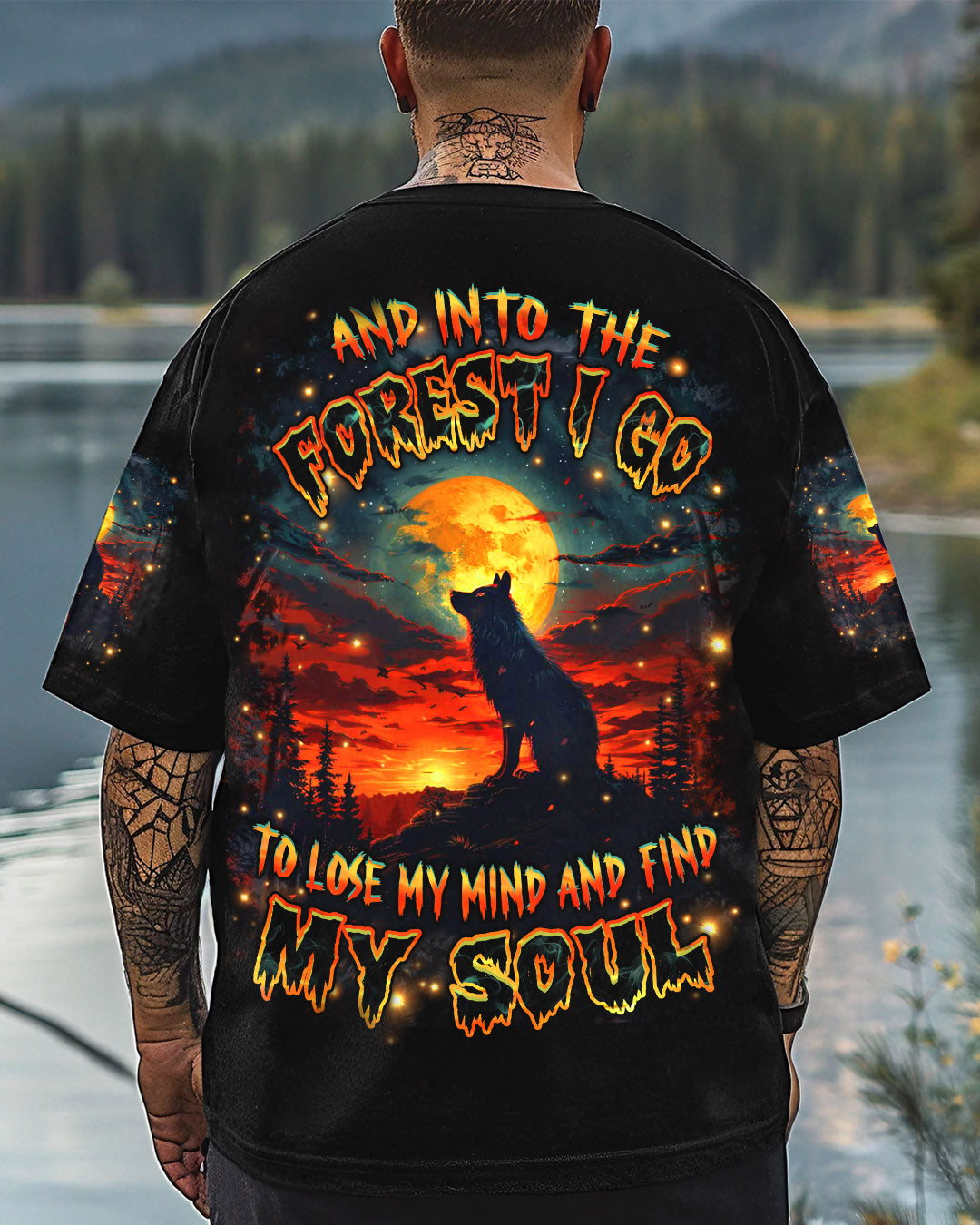 BLISSCORNERS AND INTO THE FOREST I GO WOLF ALL OVER PRINT