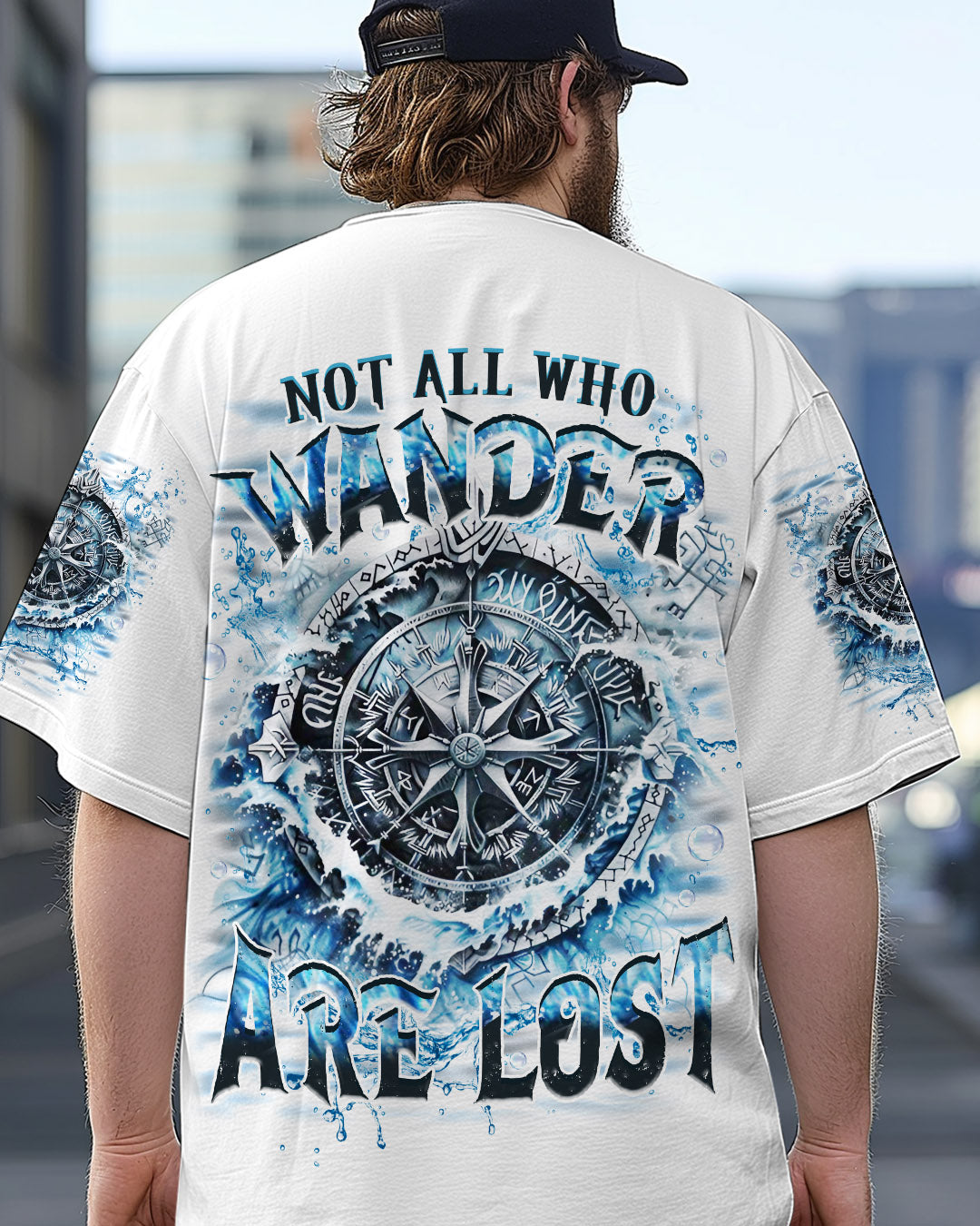 BLISSCORNERS NOT ALL WHO WANDER ARE LOST COMPASS ALL OVER PRINT