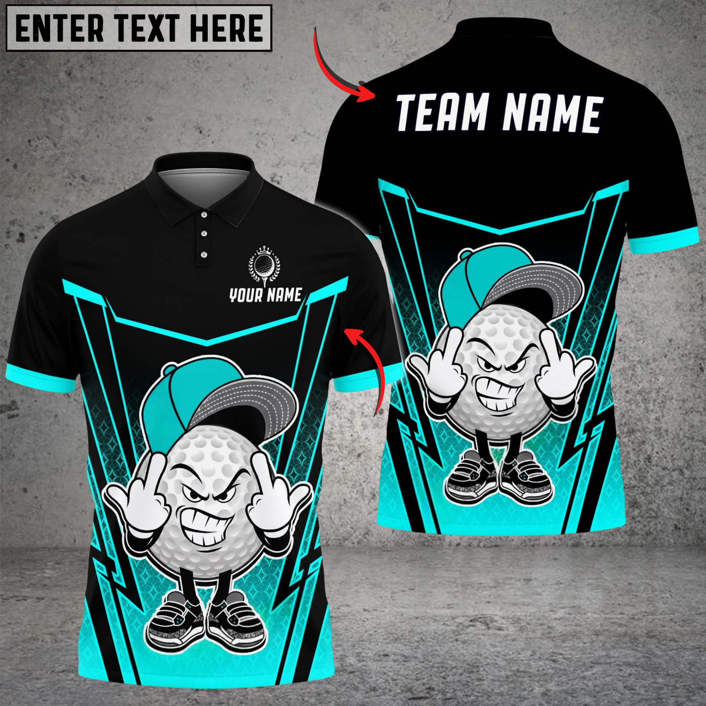 Blisscorners Urban Swing Golf Polo Shirt Customized Name, Team Name 3D Shirts