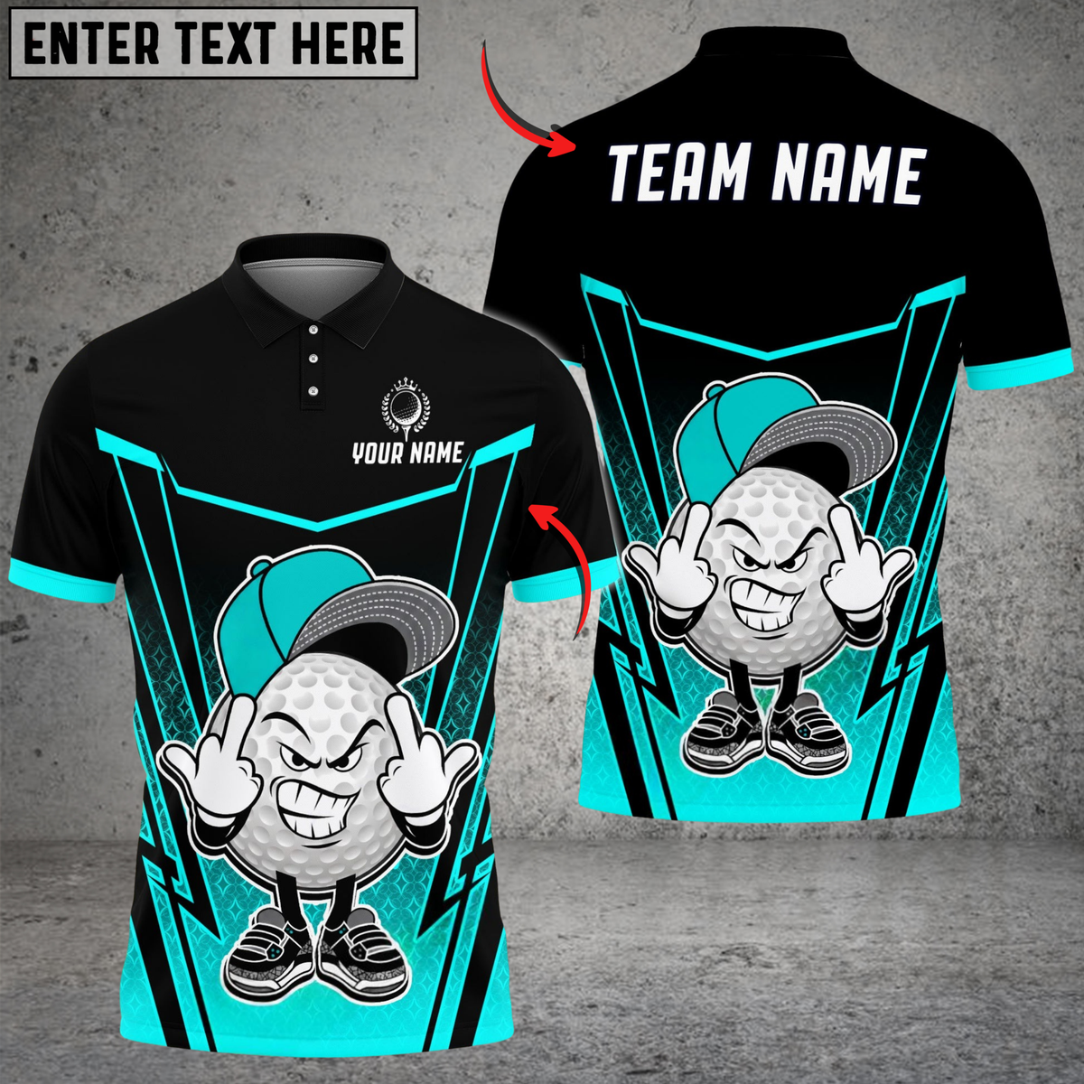 Blisscorners Urban Swing Golf Polo Shirt Customized Name, Team Name 3D Shirts