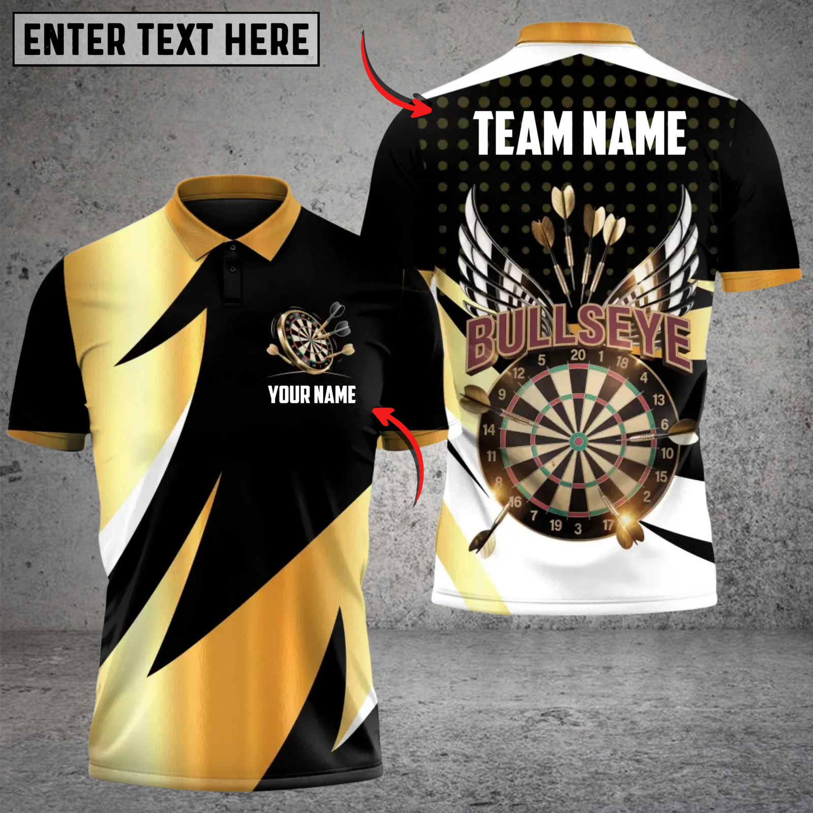 Blisscorners Darts Bullseye Glory Champion Multicolor Customized Name, Team Name 3D Shirts