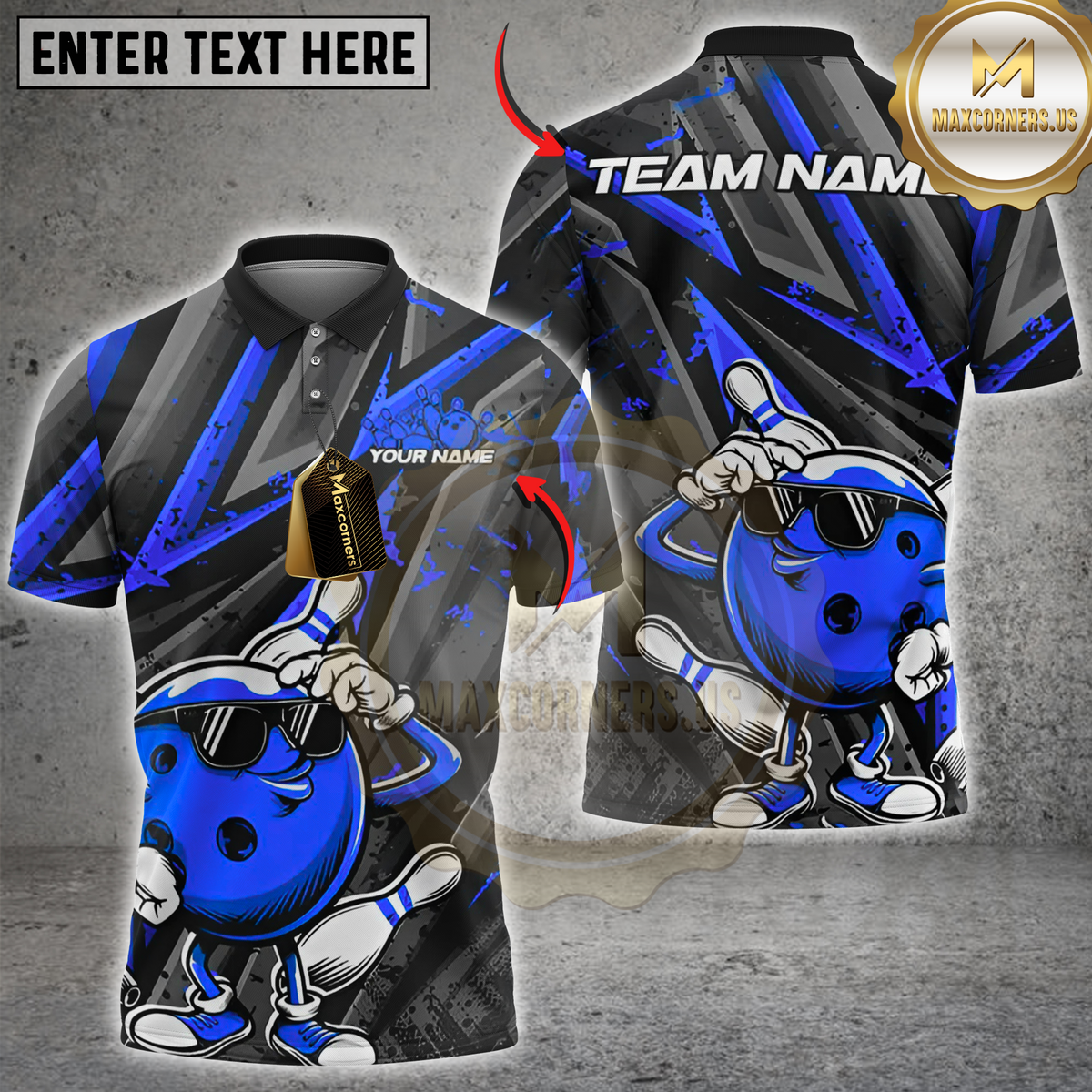 Blisscorners Cool Bowling Ball Multicolor Customized Name, Team Name 3D Shirts
