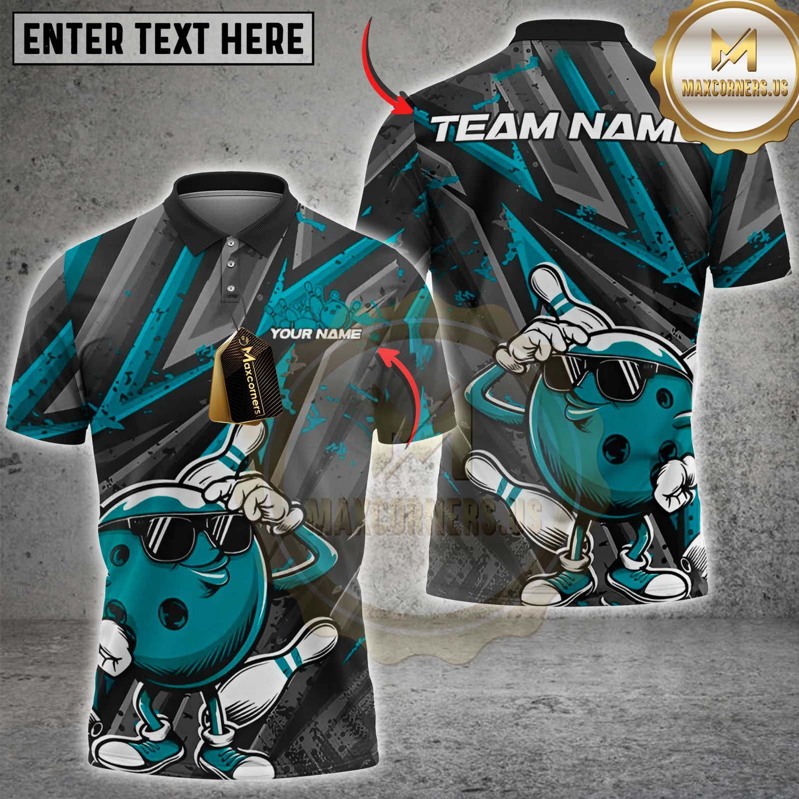 Blisscorners Cool Bowling Ball Multicolor Customized Name, Team Name 3D Shirts