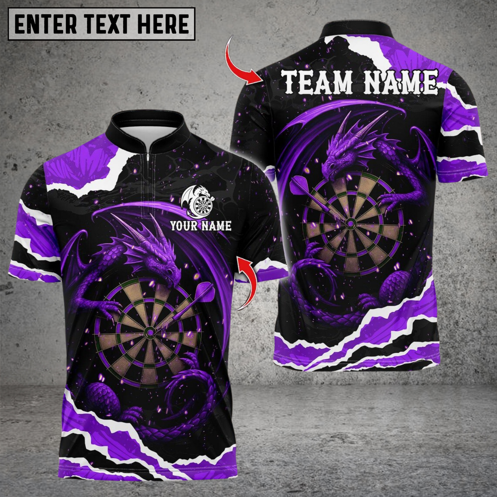 Blisscorners Darts Dragon With Dartboard Multicolor Customized Name, Team Name 3D Shirts