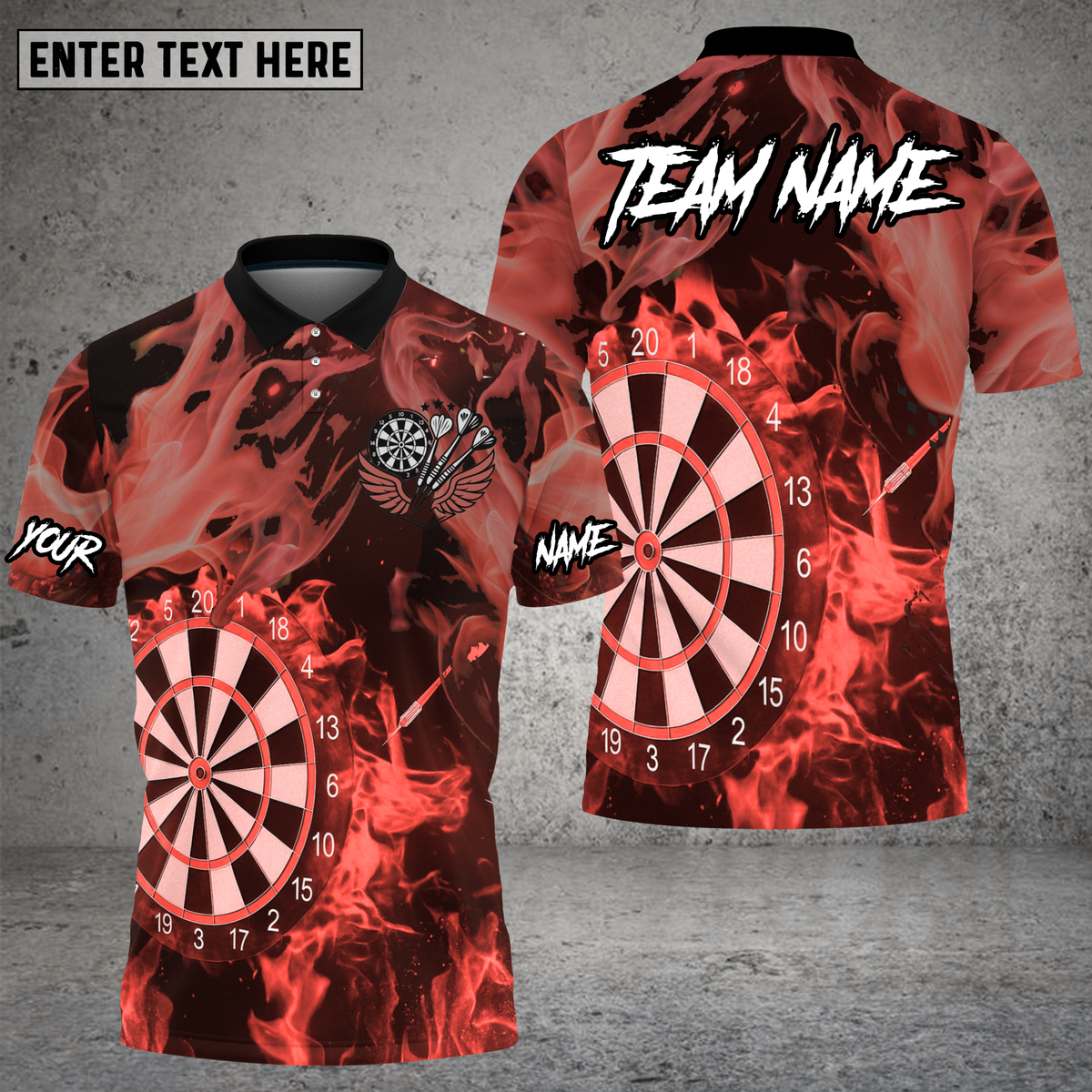 Blisscorners Dart Shirt Aqua Flame Board Style Multioptions Personalized Name, Team Name Unisex 3D Shirt (4 Colors)