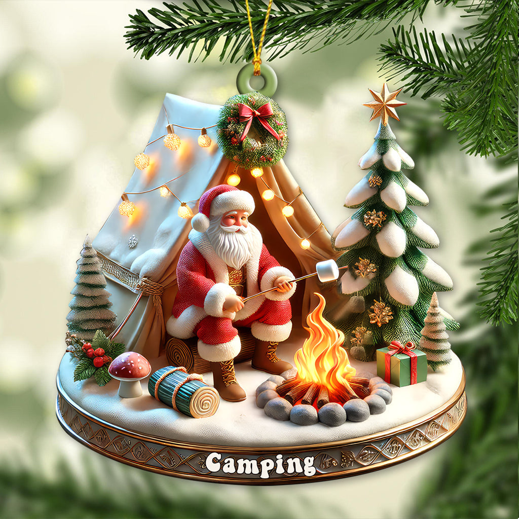 Blisscorners Custom Name Camping Ornament, Camping Christmas Decoration2D Flat LM2211