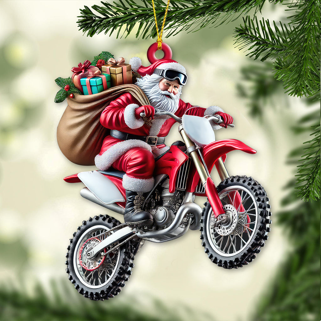 Blisscorners Custom Name Motocross Ornament, Motocross Lover Christmas Gifts2D Flat LM2211