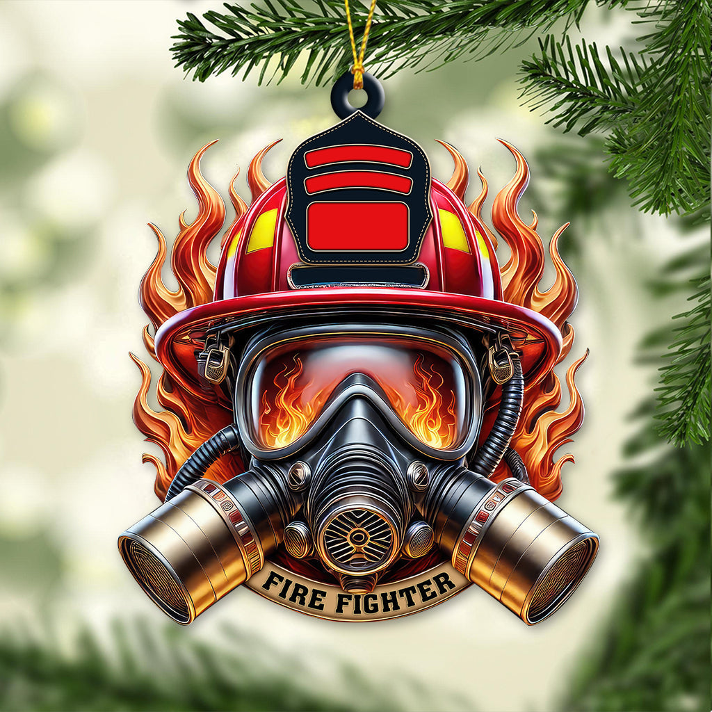 Blisscorners Custom Name Fire Fighter Ornament, Fire Fighter Christmas Gifts2D Flat LM2211