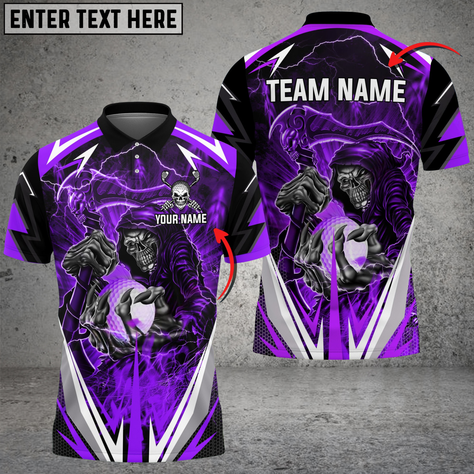 Blisscorners Golf Lightning Reaper Multicolor Customized Name, Team Name 3D Shirts
