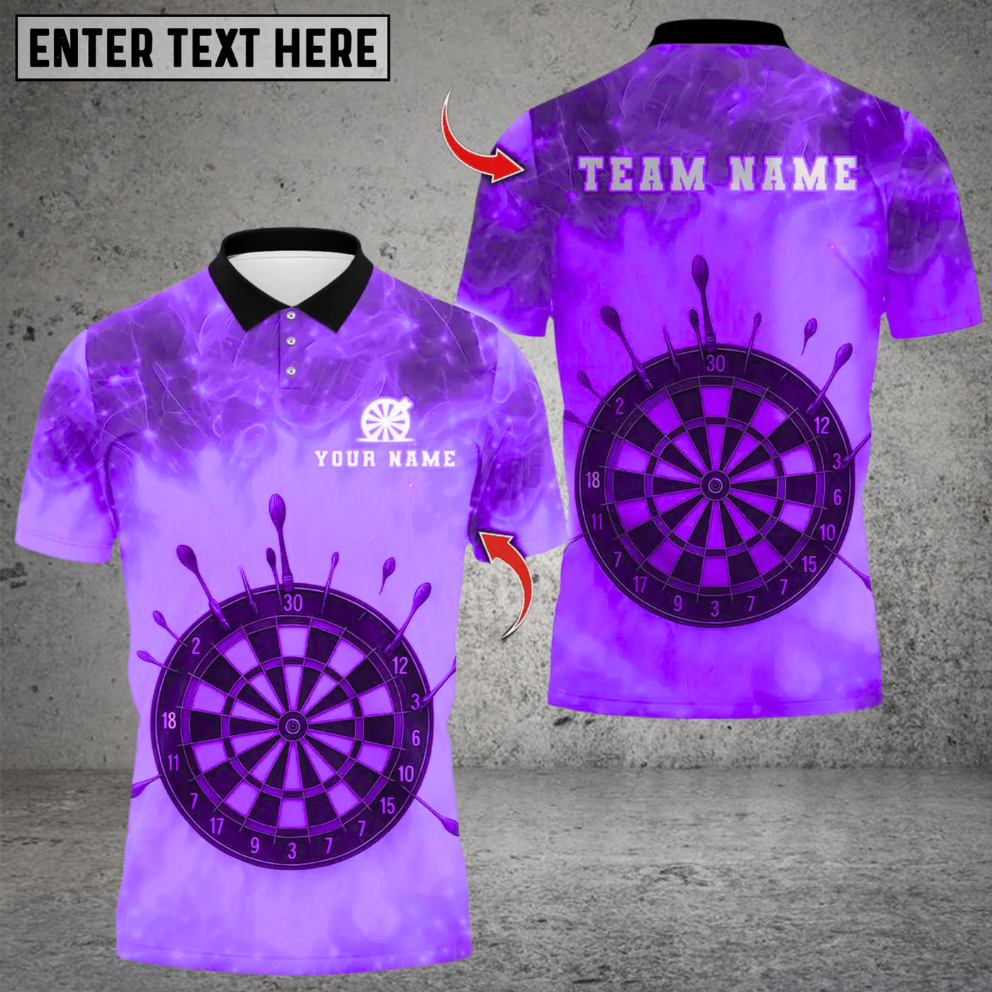 Blisscorners Darts Flame DartBoard Design Multicolor Customized Name, Team Name 3D Shirts