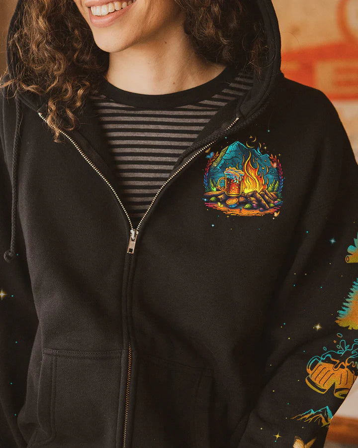 BLISSCORNERS CAMPING WITHOUT BEER IS JUST SITTING IN THE WOODS ALL OVER PRINT