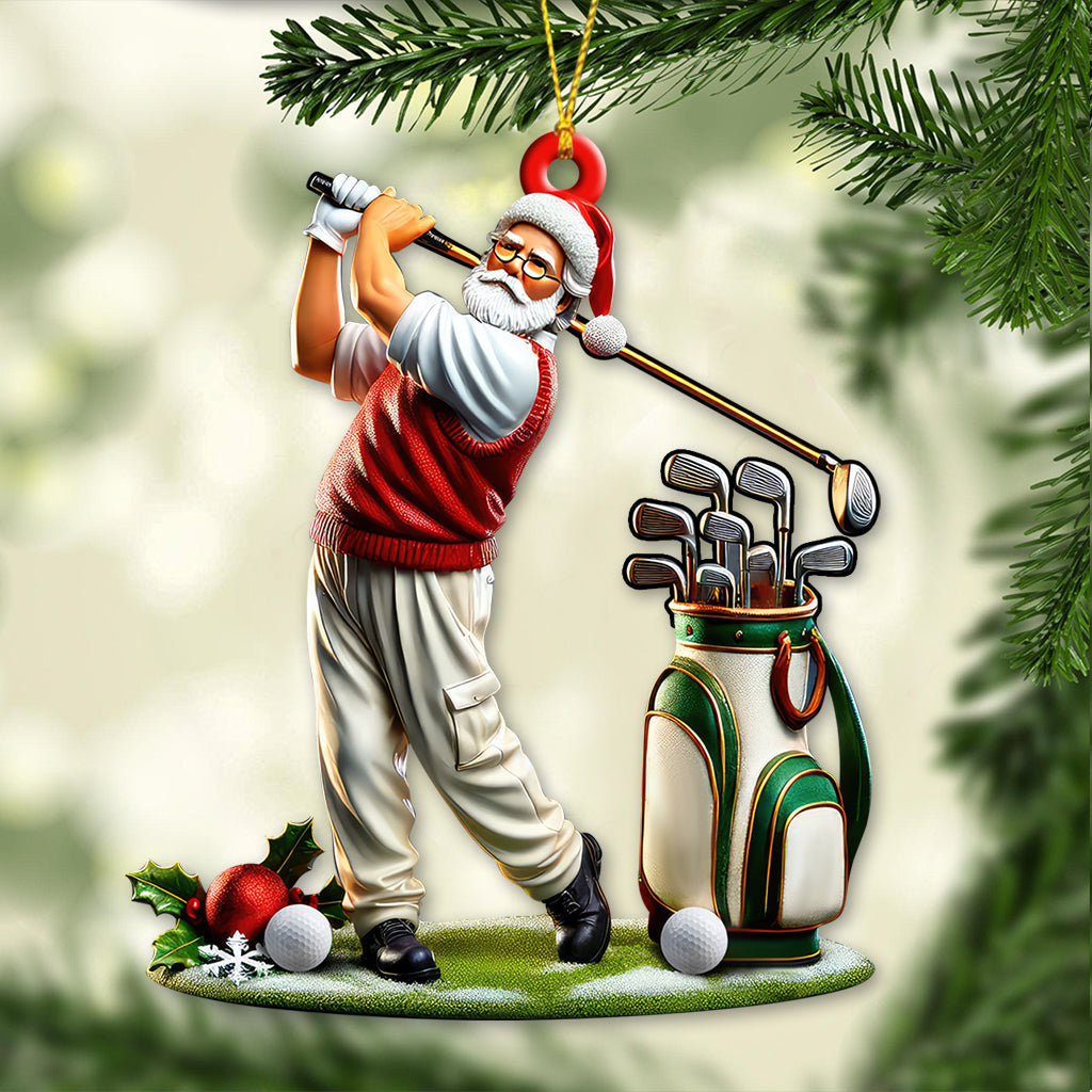 Blisscorners Custom Name Golf Santa Ornament, Golf Lover Christmas Gifts2D Flat LM2211