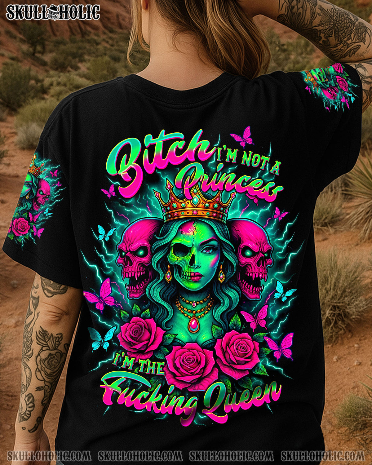 BLISSCORNERS I'M THE F QUEEN SKULL LADY ALL OVER PRINT