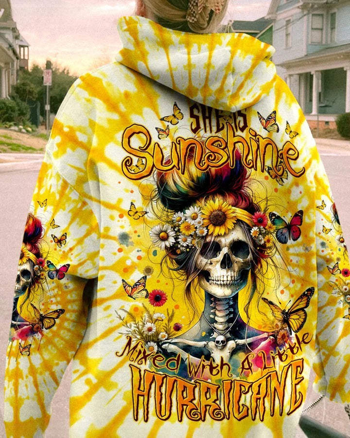 BLISSCORNERS SHE IS SUNSHINE MESSY BUN ALL OVER PRINT 1 NEW
