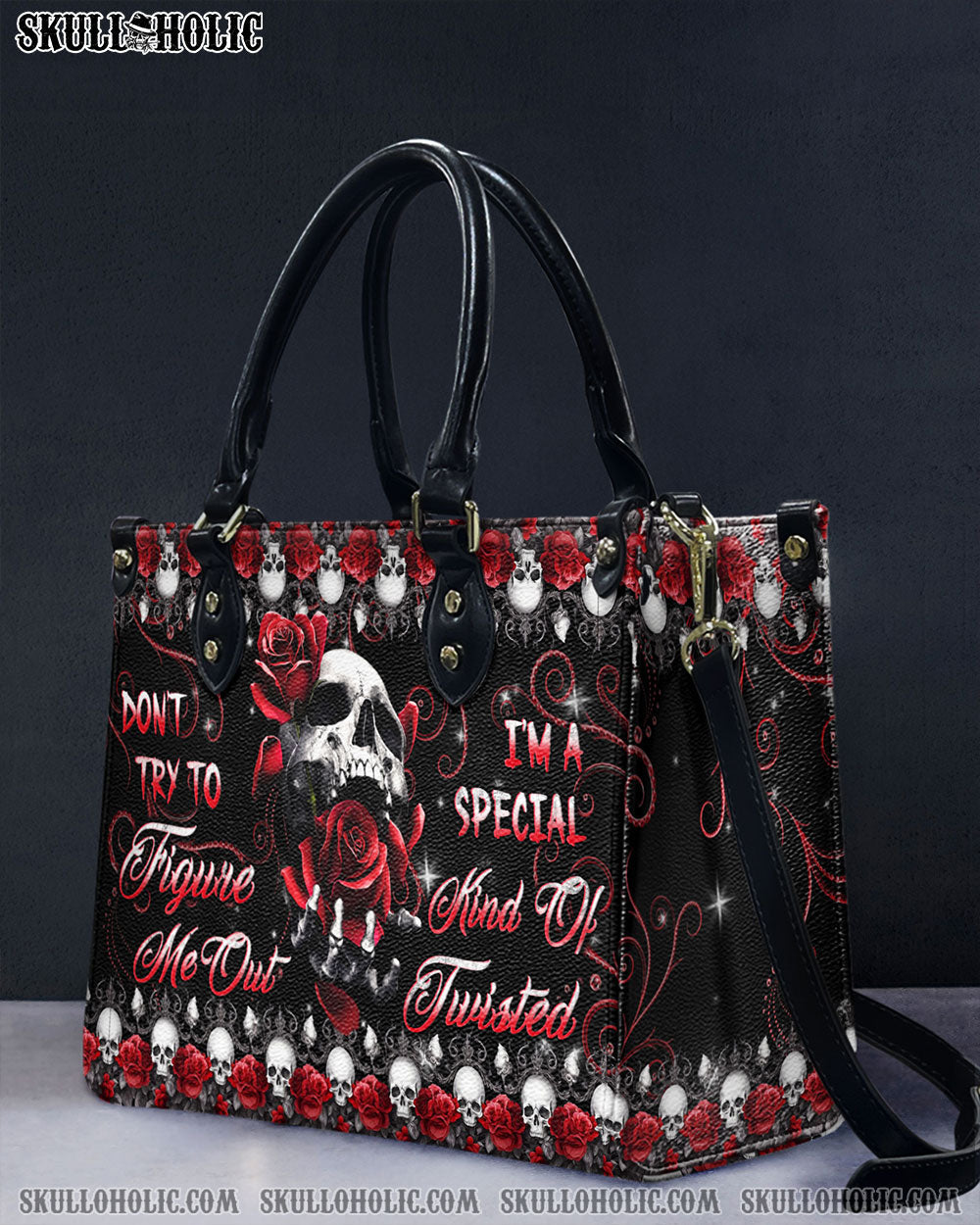 BLISSCORNERS DON'T TRY TO FIGURE ME OUT LEATHER HANDBAG