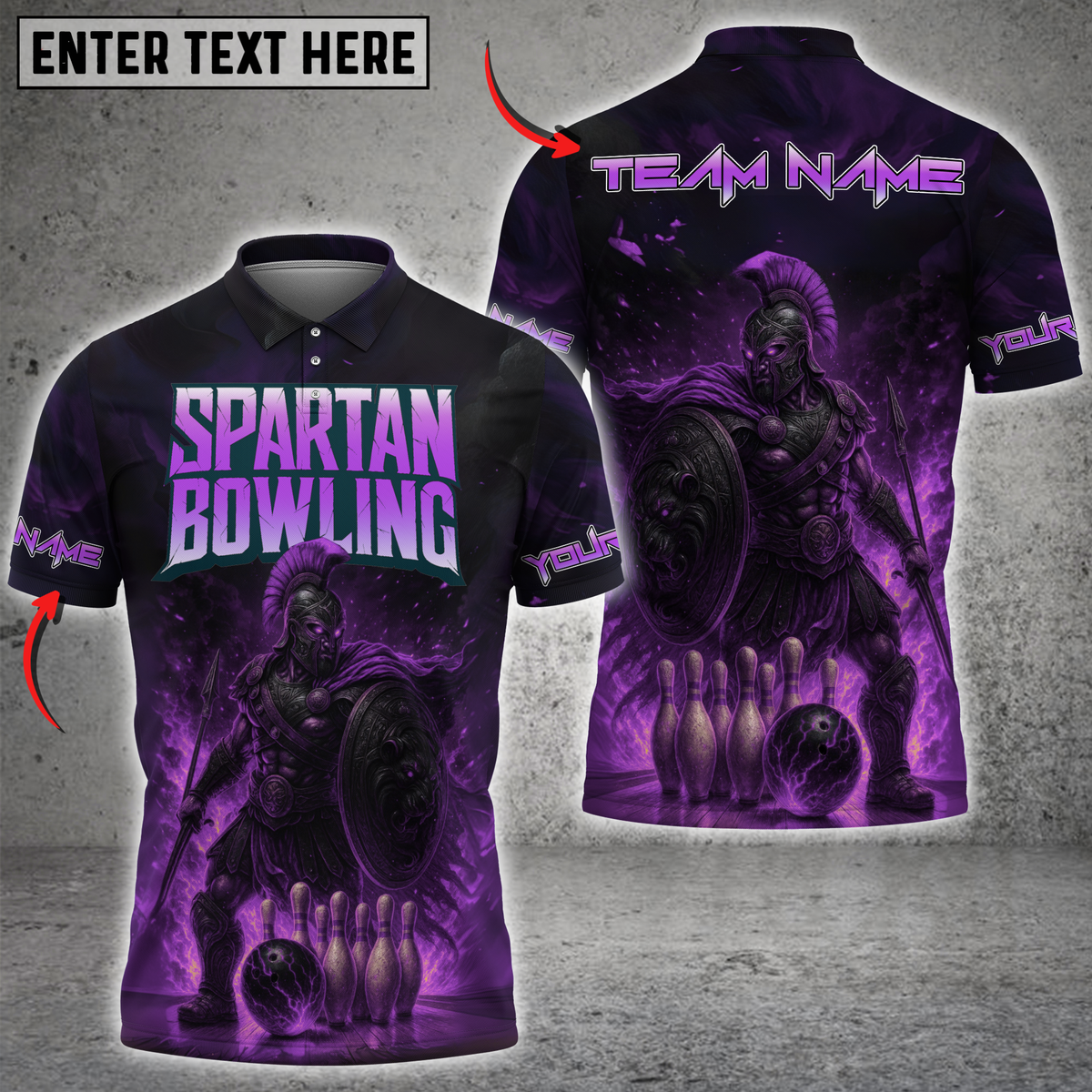 Blisscorners Bowling Spartan Inferno Multicolor Customized Name, Team Name 3D Shirts 1