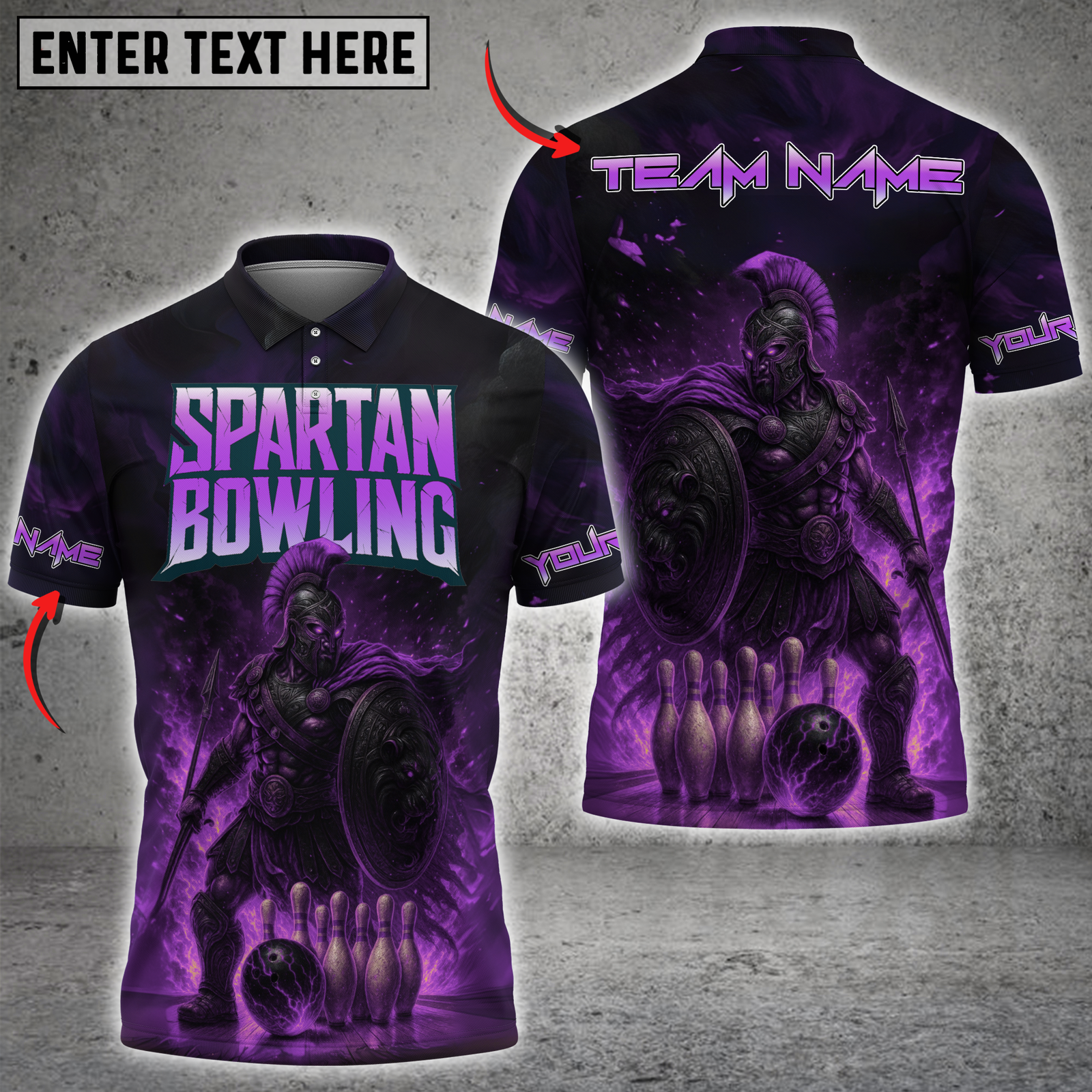 Blisscorners Bowling Spartan Inferno Multicolor Customized Name, Team Name 3D Shirts 1